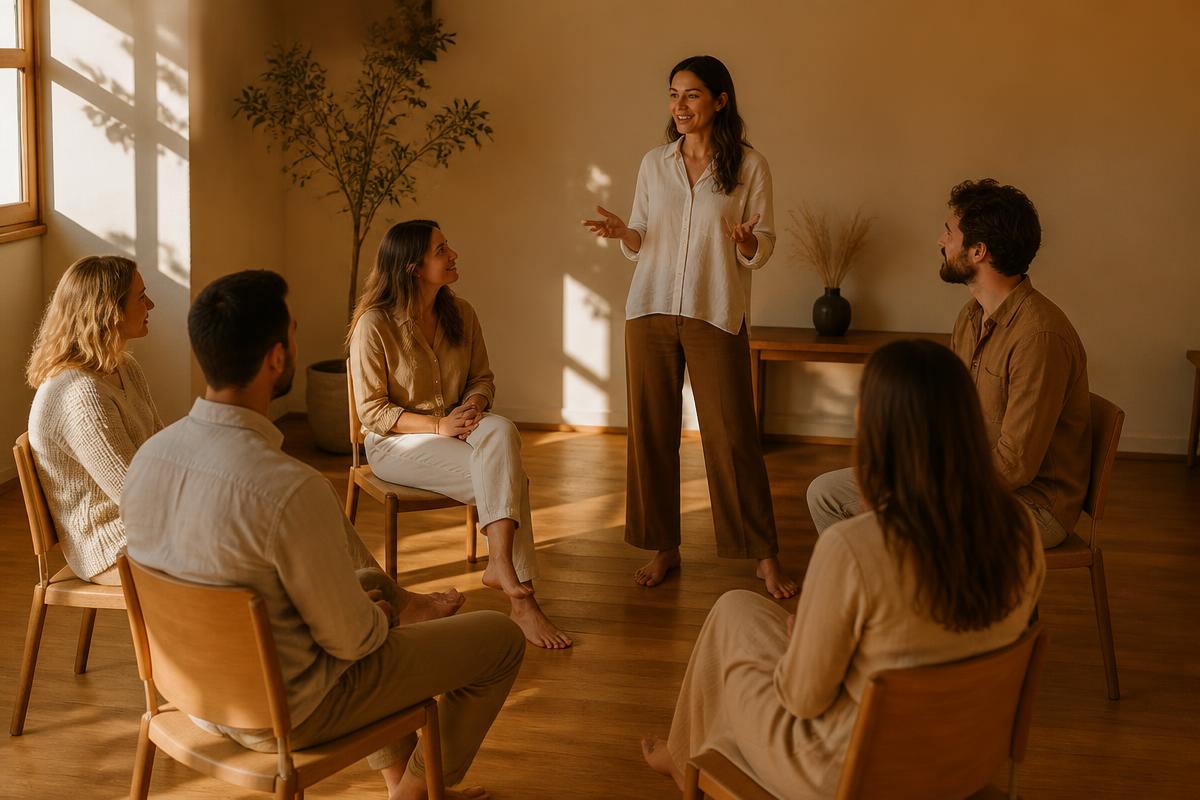 Grupo reduzido em imersão presencial de comunicação e performance